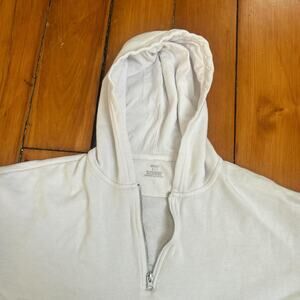 Cream zip up hoodie loungewear